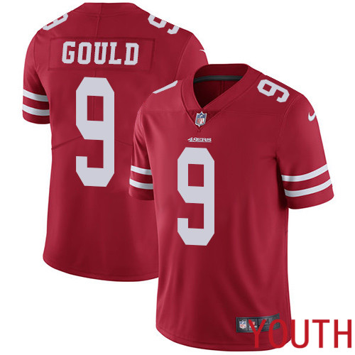 San Francisco 49ers Limited Red Youth Robbie Gould Home NFL Jersey #9 Vapor Untouchable->youth nfl jersey->Youth Jersey
